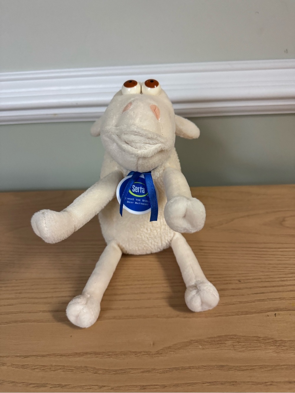 Vintage Serta Counting Sheep Plush #8 Collectible Advertising Toy